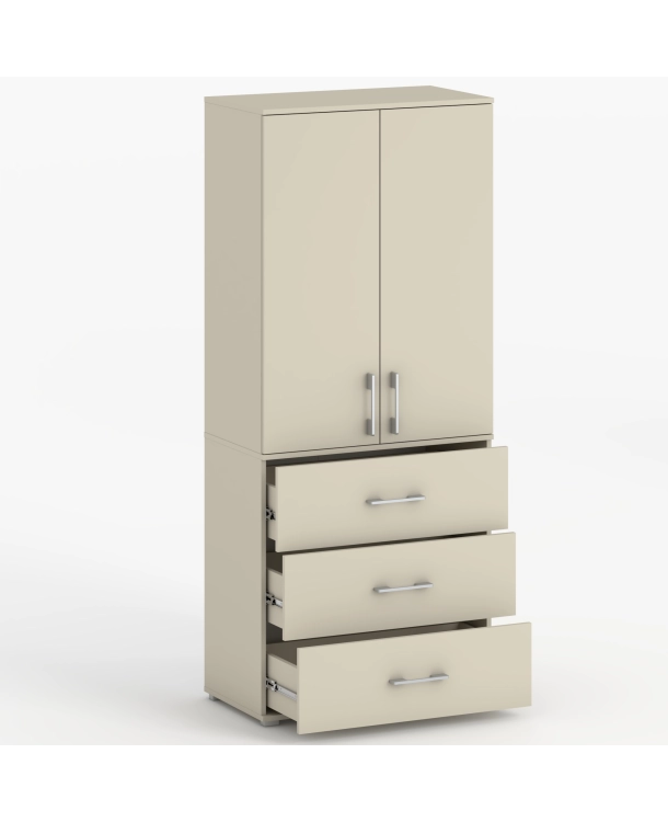 Szafa na ubrania z drążkiem Pola 189 - 3 szuflady 60 / 70 / 80 cm Kaszmir